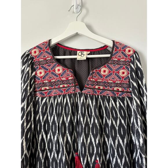 Anthropologie One September Palambo Ikat Boho Blouse size Medium - Picture 5 of 11